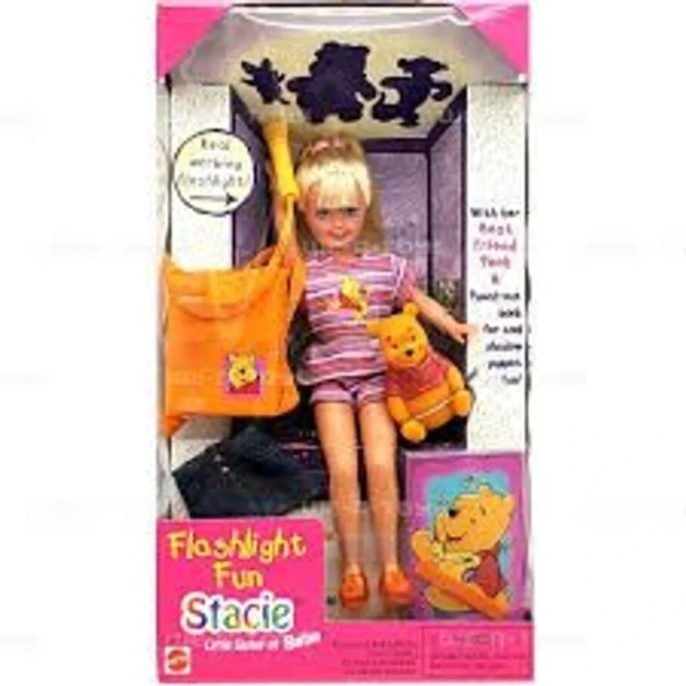 Vintage NEW Mattel Flashlight Fun Stacie Doll Winnie the Pooh Barbie Sister 1997